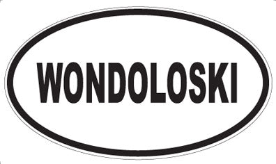 WONDOLOSKI - Oval Sticker