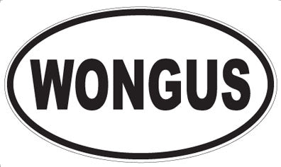 WONGUS - Oval Sticker