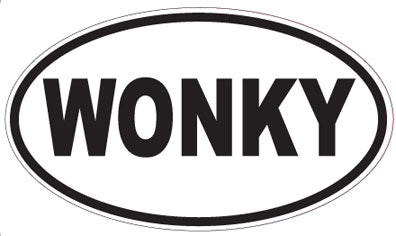 WONKY - Oval Sticker