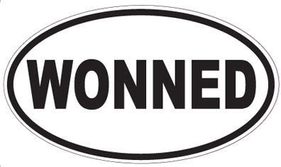 WONNED - Oval Sticker