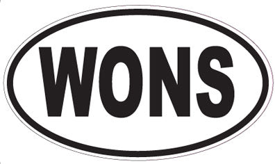 WONS - Oval Sticker