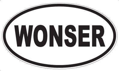 WONSER - Oval Sticker