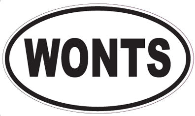 WONTS - Oval Sticker