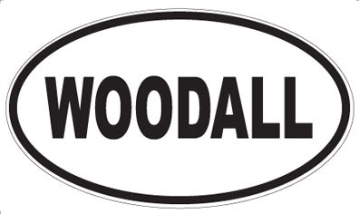 WOODALL - Oval Sticker