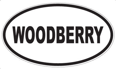 WOODBERRY - Oval Sticker