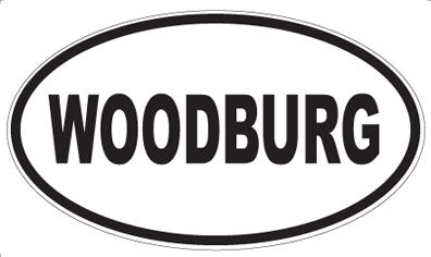 WOODBURG - Oval Sticker