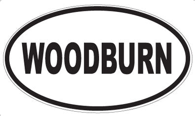 WOODBURN - Oval Sticker