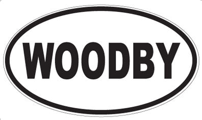 WOODBY - Oval Sticker