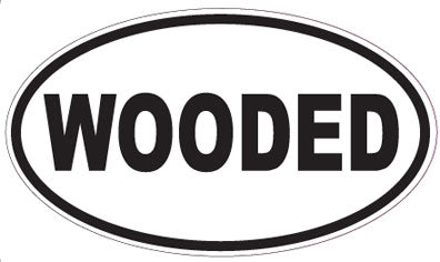 WOODED - Oval Sticker