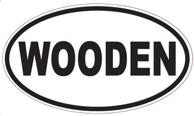 WOODEN - Oval Sticker