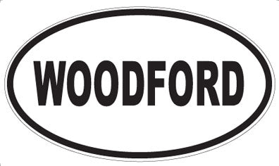 WOODFORD - Oval Sticker