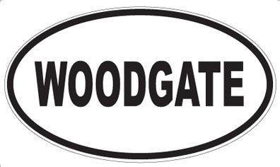 WOODGATE - Oval Sticker