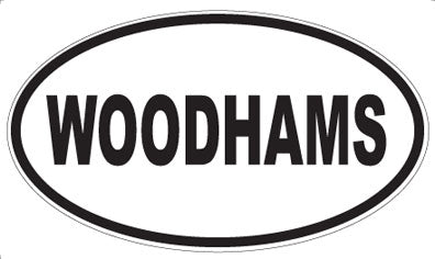 WOODHAMS - Oval Sticker
