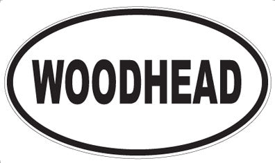 WOODHEAD - Oval Sticker