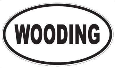 WOODING - Oval Sticker