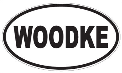 WOODKE - Oval Sticker