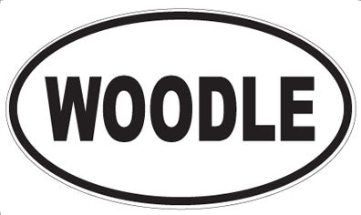 WOODLE - Oval Sticker