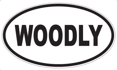 WOODLY - Oval Sticker