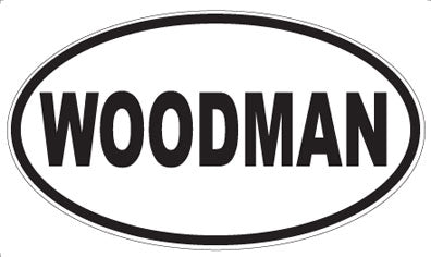 WOODMAN - Oval Sticker