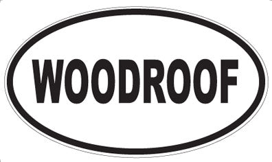 WOODROOF - Oval Sticker