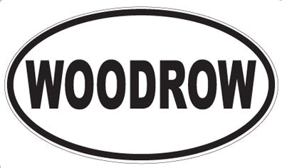 WOODROW - Oval Sticker