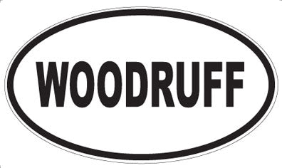 WOODRUFF - Oval Sticker