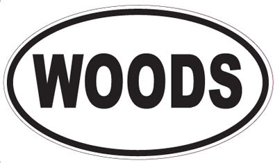 WOODS - Oval Sticker