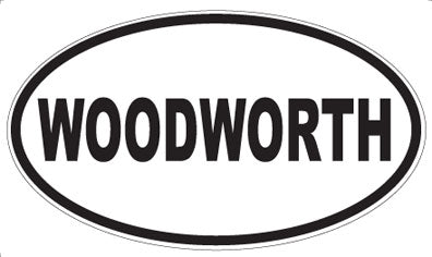 WOODWORTH - Oval Sticker
