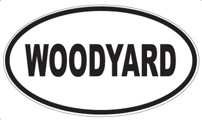 WOODYARD - Oval Sticker