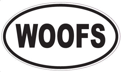 WOOFS - Oval Sticker