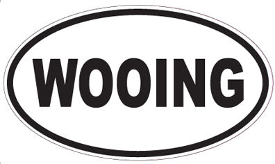WOOING - Oval Sticker