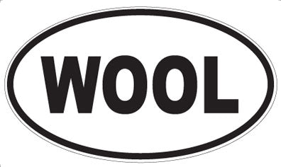 WOOL - Oval Sticker