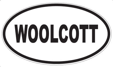 WOOLCOTT - Oval Sticker