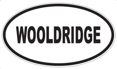 WOOLDRIDGE - Oval Sticker