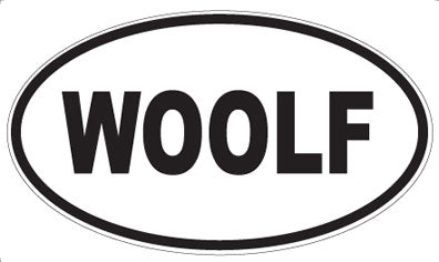 WOOLF - Oval Sticker