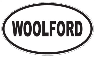 WOOLFORD - Oval Sticker