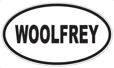 WOOLFREY - Oval Sticker