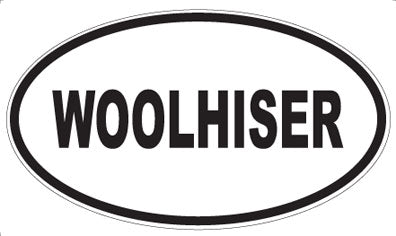 WOOLHISER - Oval Sticker