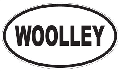WOOLLEY - Oval Sticker