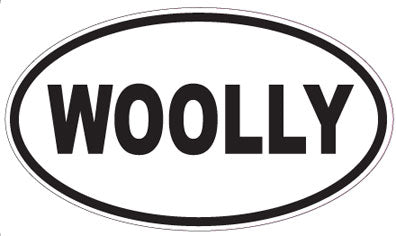 WOOLLY - Oval Sticker