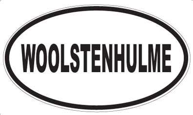WOOLSTENHULME - Oval Sticker