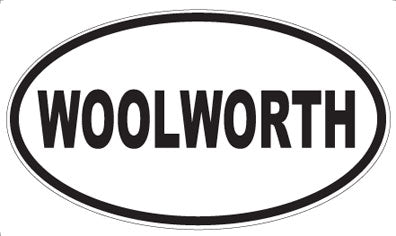 WOOLWORTH - Oval Sticker