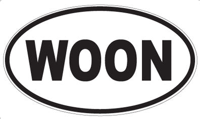WOON - Oval Sticker