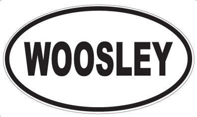 WOOSLEY - Oval Sticker