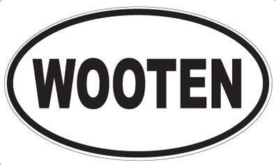 WOOTEN - Oval Sticker
