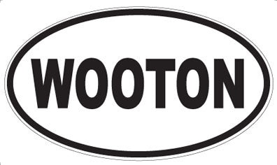WOOTON - Oval Sticker