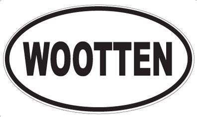 WOOTTEN - Oval Sticker