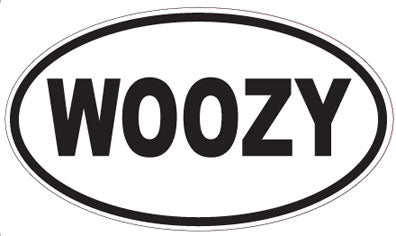 WOOZY - Oval Sticker