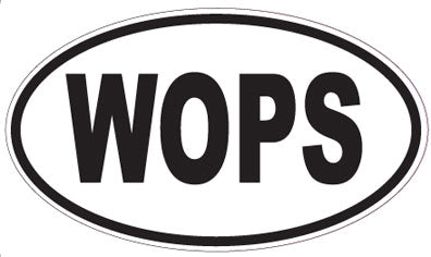 WOPS - Oval Sticker