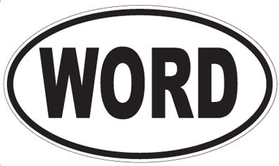 WORD - Oval Sticker